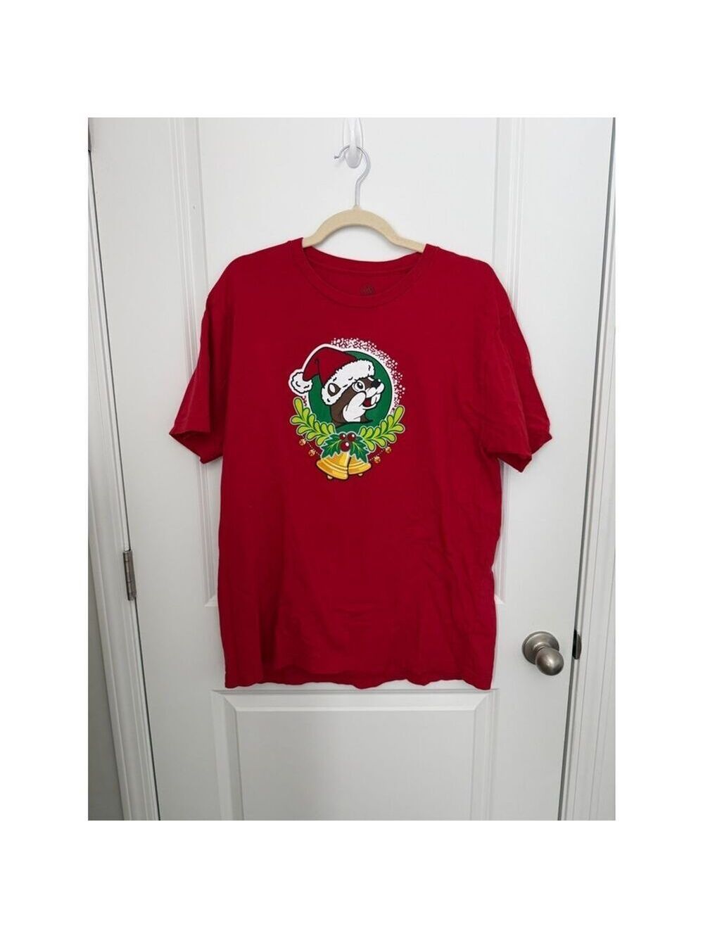 Buc-ee's Red Christmas T-Shirt Holiday Beaver Graphic Size XL